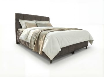 Sengepakke kontinentalseng Vyrosen 140x200 cm med løfteoppbevaring - grå - Møbler - Senger - Kontinentalsenger