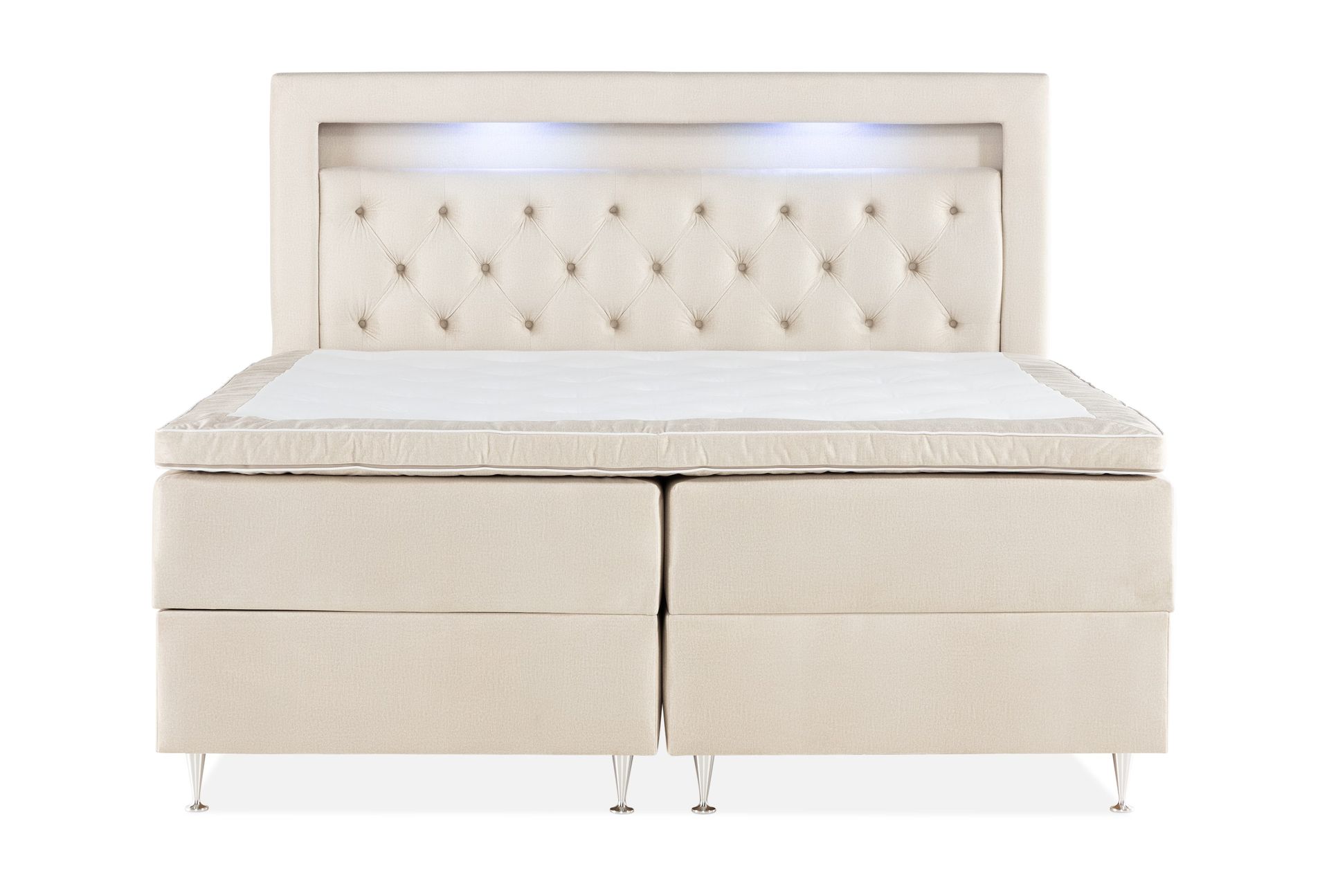 Alessia Komplett Sengpakke med Oppbevaring LED-belysning 160x200 cm - Beige