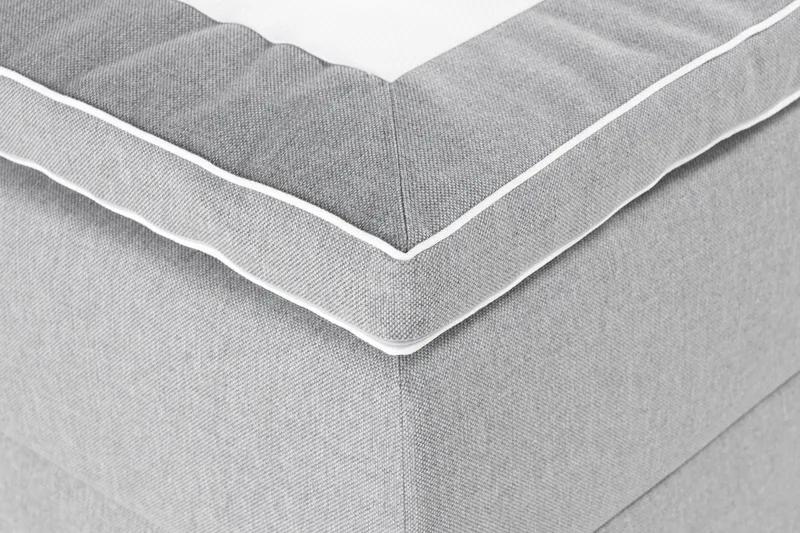 Alessia Oppbevaringsseng med LED-belysning 160x200 - Grå - Møbler - Senger - Seng med oppbevaring