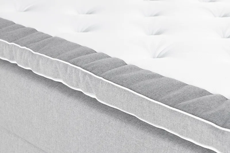 Alessia Oppbevaringsseng med LED-belysning 160x200 - Grå - Møbler - Senger - Seng med oppbevaring