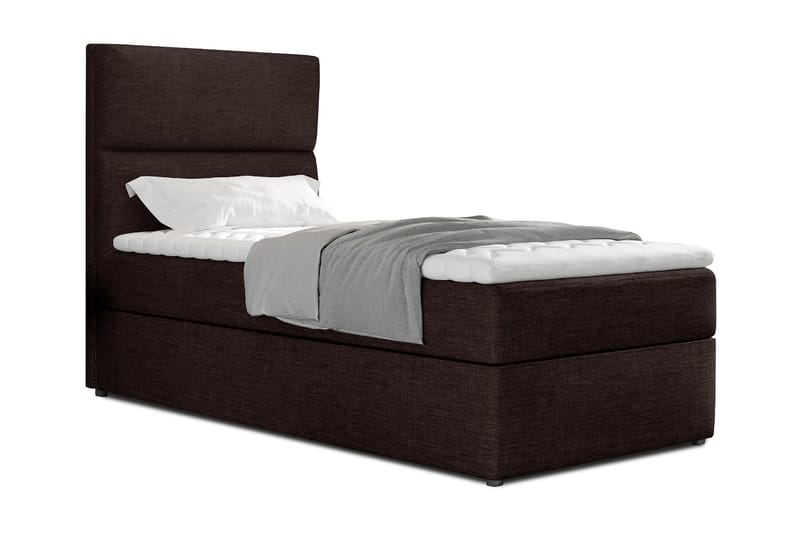 Arcore Oppbevaringsseng 90x200 cm Vertikal Søm - Brun - Møbler - Senger - Seng med oppbevaring