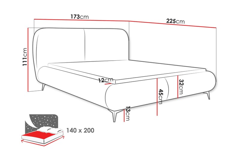 Arondel Oppbevaringsseng - Brun - Møbler - Senger - Seng med oppbevaring