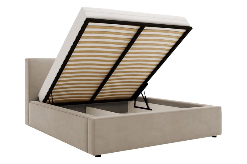 Bysantinsk Oppbevaringsseng 140x200 cm - Beige - Møbler - Senger - Seng med oppbevaring