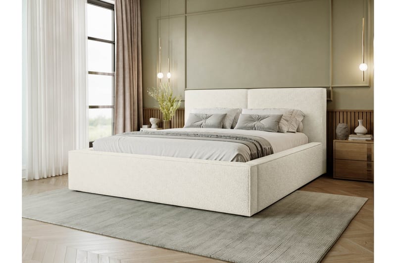 Bysantinsk Oppbevaringsseng 180x200 cm - Hvit - Møbler - Senger - Seng med oppbevaring