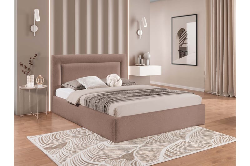 Carve Oppbevaringsseng - Beige - Møbler - Senger - Seng med oppbevaring