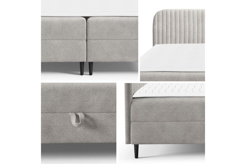 Celestine Oppbevaringsseng 140x200 cm - Beige - Møbler - Senger - Seng med oppbevaring