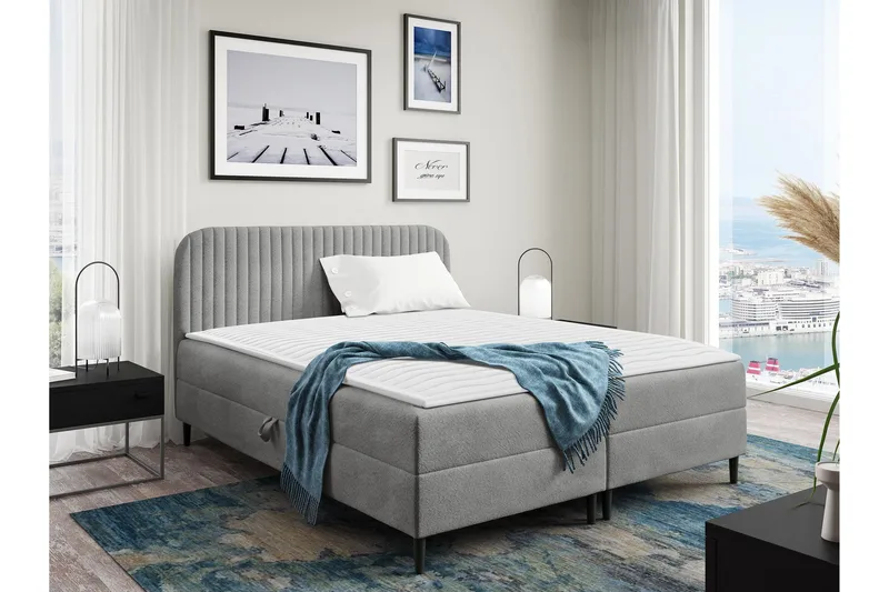 Celestine Oppbevaringsseng 160x200 cm, Grå