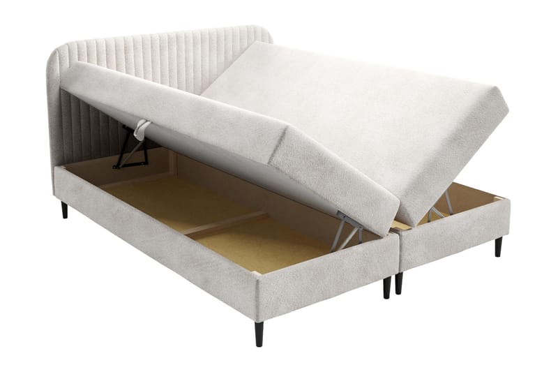 Celestine Oppbevaringsseng 200x200 cm - Beige - Møbler - Senger - Seng med oppbevaring