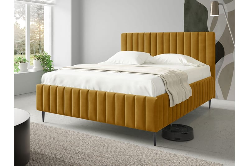 Desio Oppbevaringsseng 140x200 cm - Svart - Møbler - Senger - Seng med oppbevaring