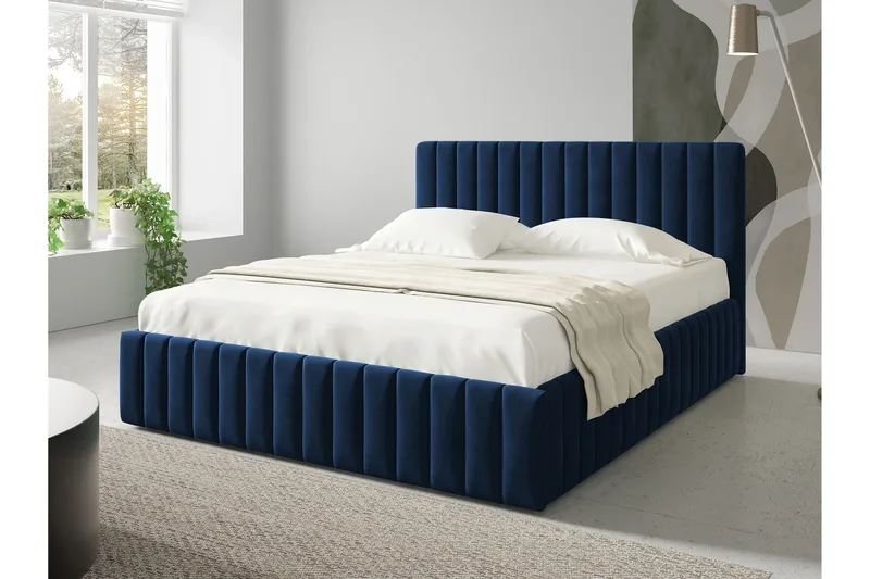 Desio Oppbevaringsseng 160x200 cm - Beige - Møbler - Senger - Seng med oppbevaring