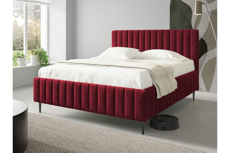 Desio Oppbevaringsseng 160x200 cm - Brun - Møbler - Senger - Seng med oppbevaring