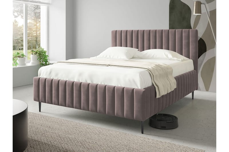 Desio Oppbevaringsseng 180x200 cm - Rosa - Møbler - Senger - Seng med oppbevaring