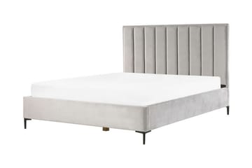 Dobbeltseng med oppbevaring 180x200 cm SEZANNE - Grå - Møbler - Senger - Seng med oppbevaring