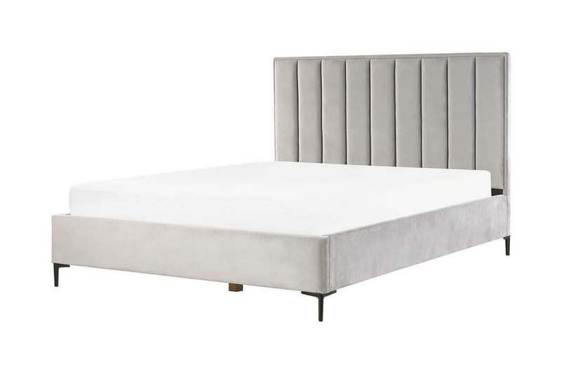 Dobbeltseng med oppbevaring 180x200 cm SEZANNE - Grå - Møbler - Senger - Seng med oppbevaring