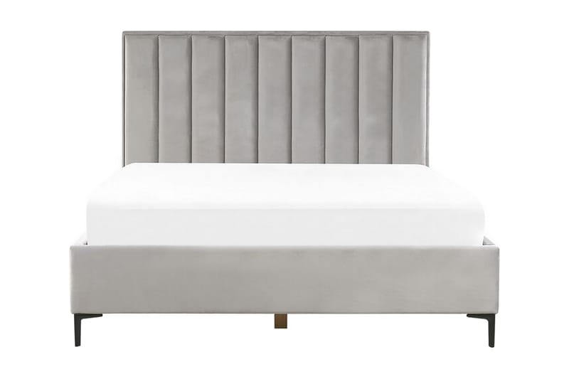 Dobbeltseng med oppbevaring 180x200 cm SEZANNE - Grå - Møbler - Senger - Seng med oppbevaring