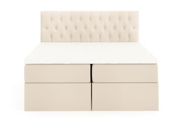 Boxy Box Bed 160x200 cm - Beige - Møbler - Senger - Seng med oppbevaring - Dobbeltseng med oppbevaring