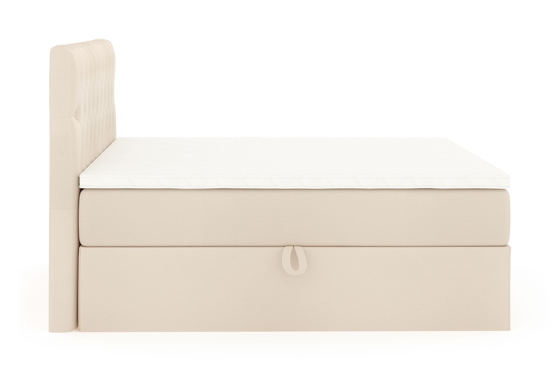 Boxy Box Bed 160x200 cm - Beige - Møbler - Senger - Seng med oppbevaring - Dobbeltseng med oppbevaring