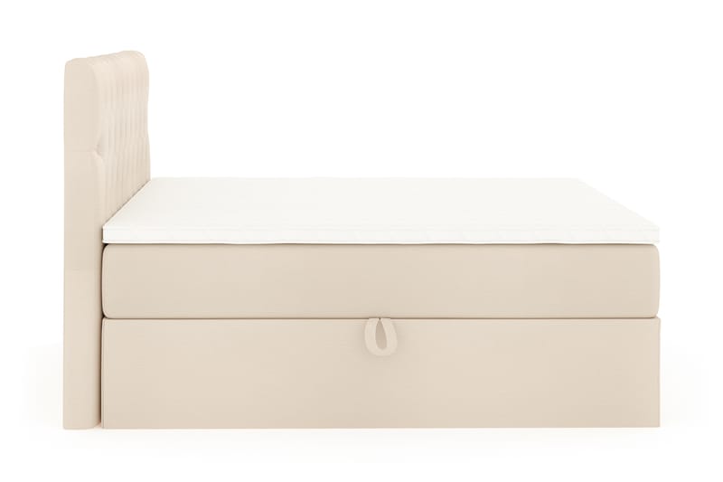 Boxy Box Bed 160x200 cm - Beige - Møbler - Senger - Seng med oppbevaring - Dobbeltseng med oppbevaring