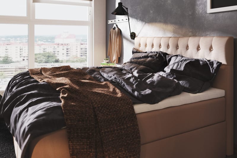 Boxy Box Bed 160x200 cm - Beige - Møbler - Senger - Rammeseng
