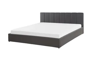 Dreuxa Oppbevaringsseng 180x200 cm - Kunstlær/Grå - Møbler - Senger - Sengeramme & sengestamme