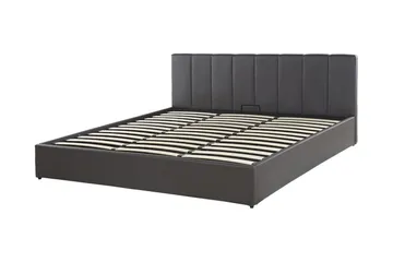 Dreuxa Oppbevaringsseng 180x200 cm - Kunstlær/Grå - Møbler - Senger - Sengeramme & sengestamme