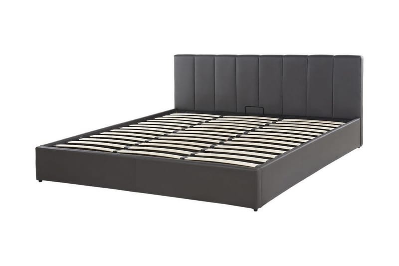 Dreuxa Oppbevaringsseng 180x200 cm - Kunstlær/Grå - Møbler - Senger - Sengeramme & sengestamme