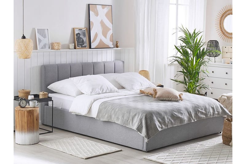 Dreuxa Oppbevaringsseng 180x200 cm - Lysegrå - Møbler - Senger - Seng med oppbevaring - Dobbeltseng med oppbevaring