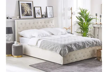 Förvaringssäng Beige - Møbler - Senger - Sengeramme & sengestamme