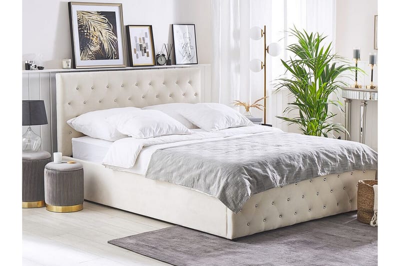 Förvaringssäng NO_BRAND Beige - Møbler - Senger - Sengeramme & sengestamme