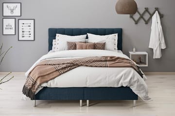 Montana Dobbeltseng med Oppbevaring 160x200 cm - Mørke blå - Møbler - Senger - Komplett sengepakke