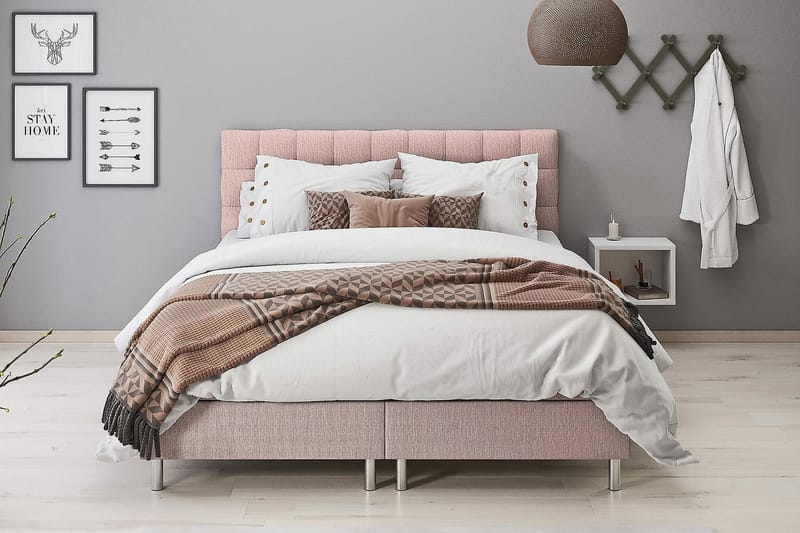 Montana Seng med Oppbevaring 180x200 - Rosa - Møbler - Senger - Seng med oppbevaring