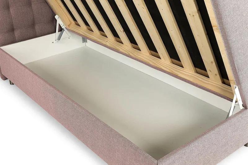 Montana Seng med Oppbevaring 180x200 - Rosa - Møbler - Senger - Rammeseng