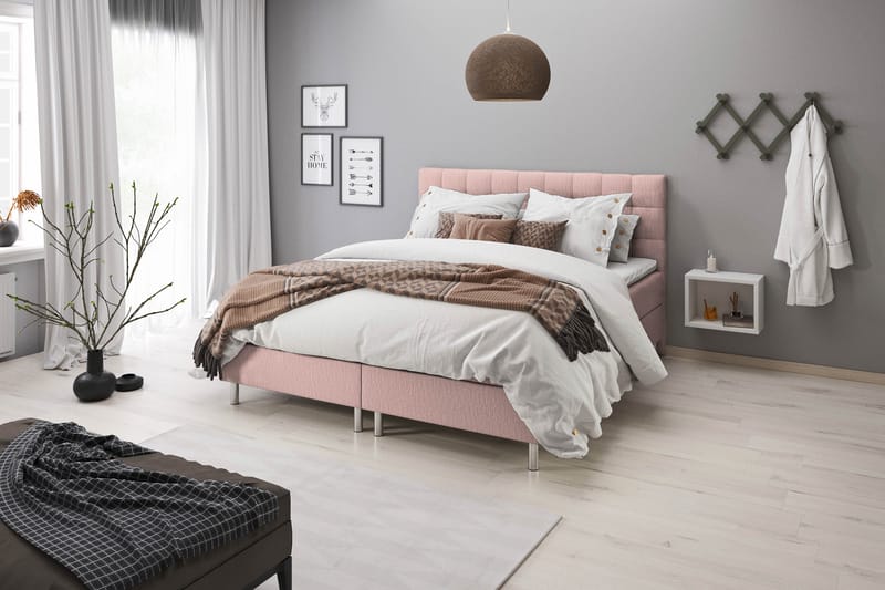 Montana Sengepakke Seng med Oppbevaring 160x200 - Rosa - Møbler - Senger - Seng med oppbevaring