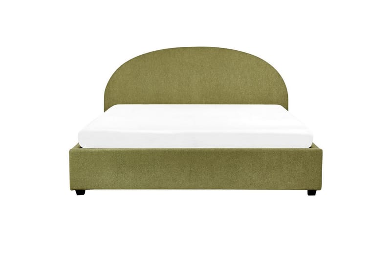 Dubbelsäng Beliani Vaucluse med förvaring Beige, 160x200 cm, Polyester Green 180x200 - Møbler - Senger - Seng med oppbevaring