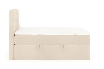 Boxy Box Bed Seng med Oppbevaring 120x200 cm - Beige - Møbler - Senger - Kontinentalsenger