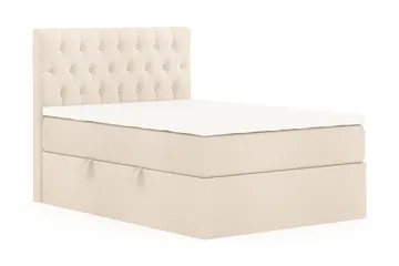 Boxy Box Bed Seng med Oppbevaring 120x200 cm - Beige - Møbler - Senger - Kontinentalsenger