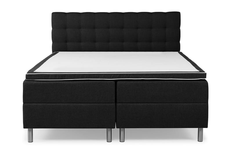Montana Dobbeltseng med Oppbevaring 160x200 cm - Svart - Møbler - Senger - Komplett sengepakke