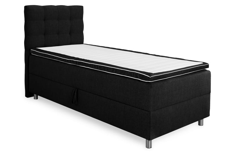 Montana Komplett Sengpakke med Oppbevaring 90x200 cm - Svart - Møbler - Senger - Komplett sengepakke