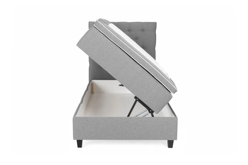 Royal Seng med Oppbevaring 105x200 - Lysegrå - Møbler - Senger - Kontinentalsenger