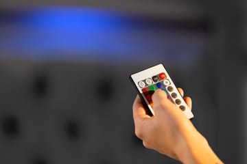 Francisco Komplett Sengpakke med løfteoppbevaring LED-belysning 160x200 - Svart - Møbler - Senger - Seng med oppbevaring