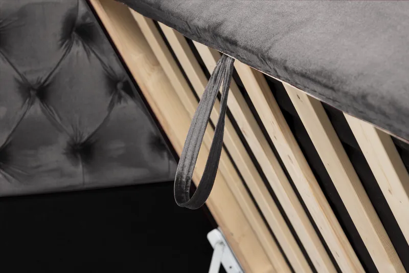 Francisco Komplett Sengpakke med løfteoppbevaring LED-belysning 180x200 - Mørkgrå - Møbler - Senger - Komplett sengepakke