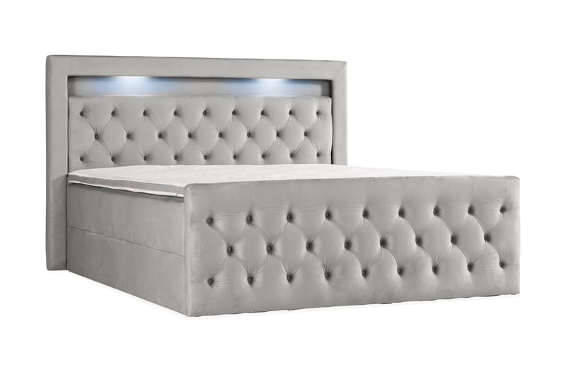 Francisco Sengepakke 160x200 med Løfteoppbevaring - Grå - Seng med oppbevaring - Komplett sengepakke