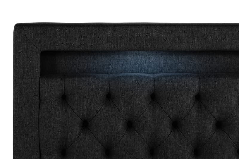 Francisco Sengepakke 160x200 med Løfteoppbevaring - Svart - Komplett sengepakke - Seng med oppbevaring