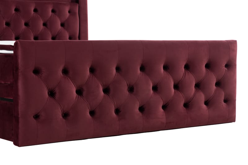 Francisco Sengepakke 160x200 med Oppbevaringsskuff - Rød - Komplett sengepakke - Seng med oppbevaring