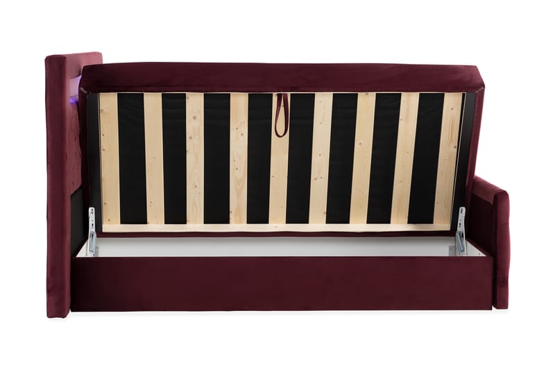 Francisco Sengepakke 180x200 med Løfteoppbevaring - Rød - Komplett sengepakke - Seng med oppbevaring