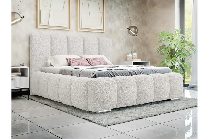 Gioia Oppbevaringsseng 140x200 cm - Beige - Møbler - Senger - Seng med oppbevaring