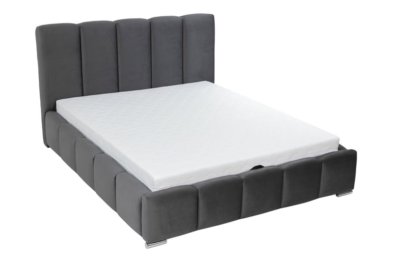 Gioia Oppbevaringsseng 140x200 cm - Grå - Møbler - Senger - Seng med oppbevaring