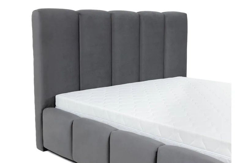 Gioia Oppbevaringsseng 160x200 cm - Grå - Møbler - Senger - Seng med oppbevaring