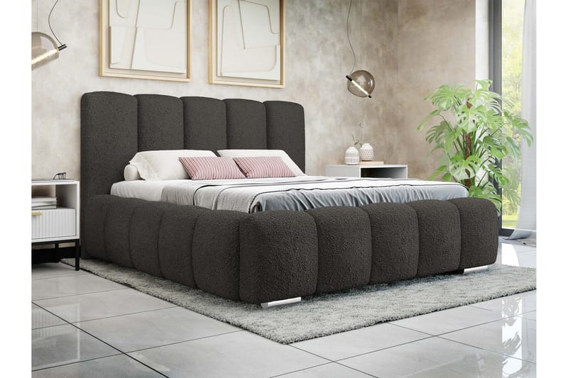 Gioia Oppbevaringsseng 180x200 cm - Svart - Møbler - Senger - Seng med oppbevaring