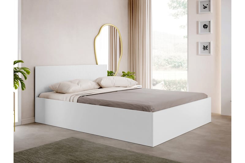 Gudelia Oppbevaringsseng - Hvit - Møbler - Senger - Seng med oppbevaring